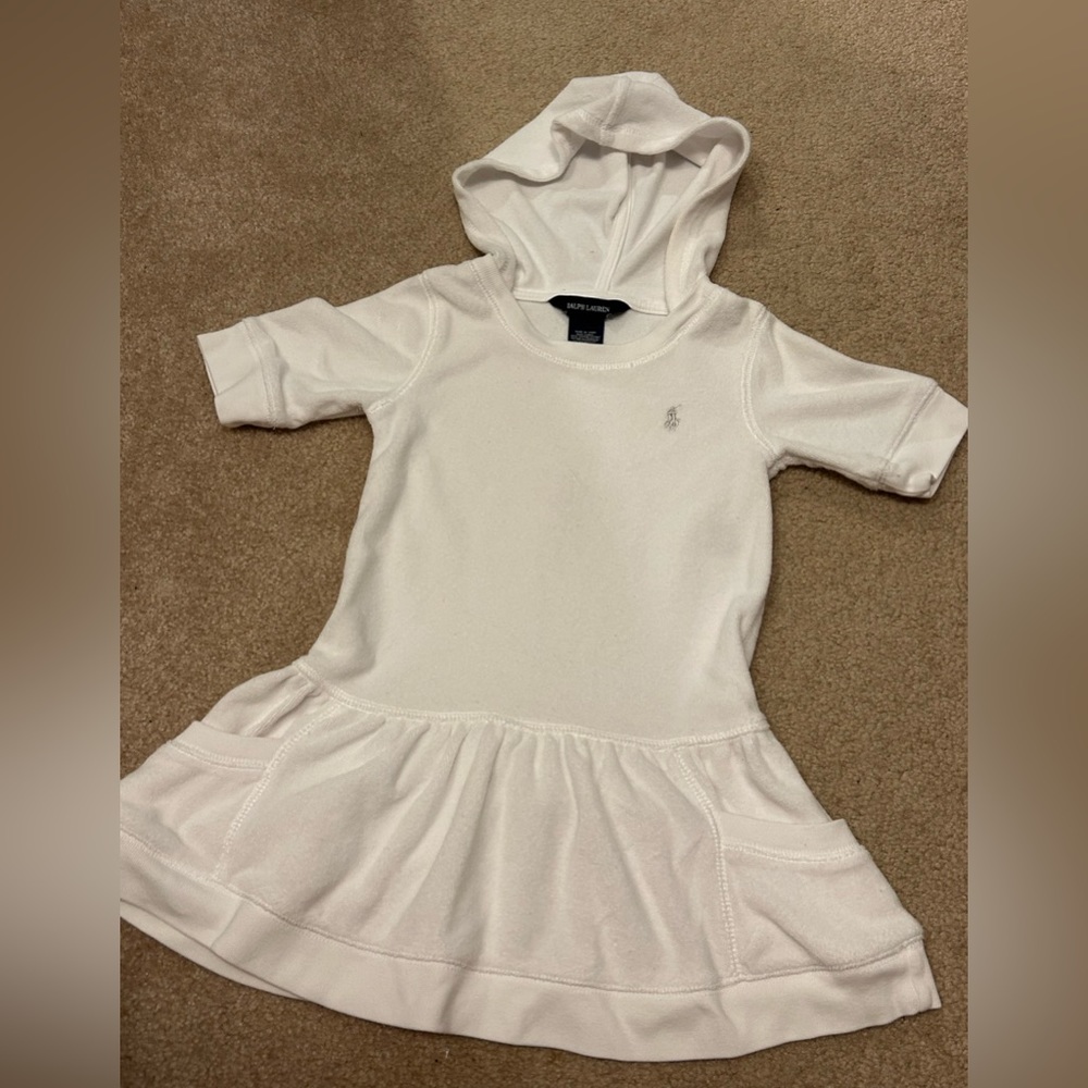 White Ralph Lauren Terrycloth bathing suit coverup. Cute pockets on side